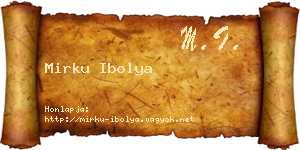 Mirku Ibolya névjegykártya